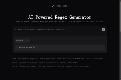 AI Powered Text to Regex preview